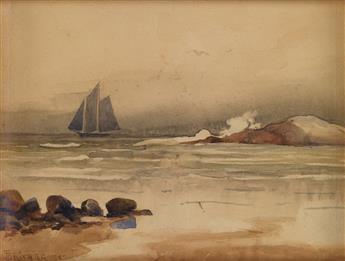 ALFRED T. BRICHER Two watercolors.